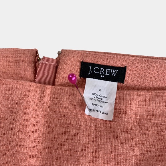 J CREW CORAL PINK COTTON MINI SKIRT CASUAL COCKTAIL SKIRT - Picture 12 of 13